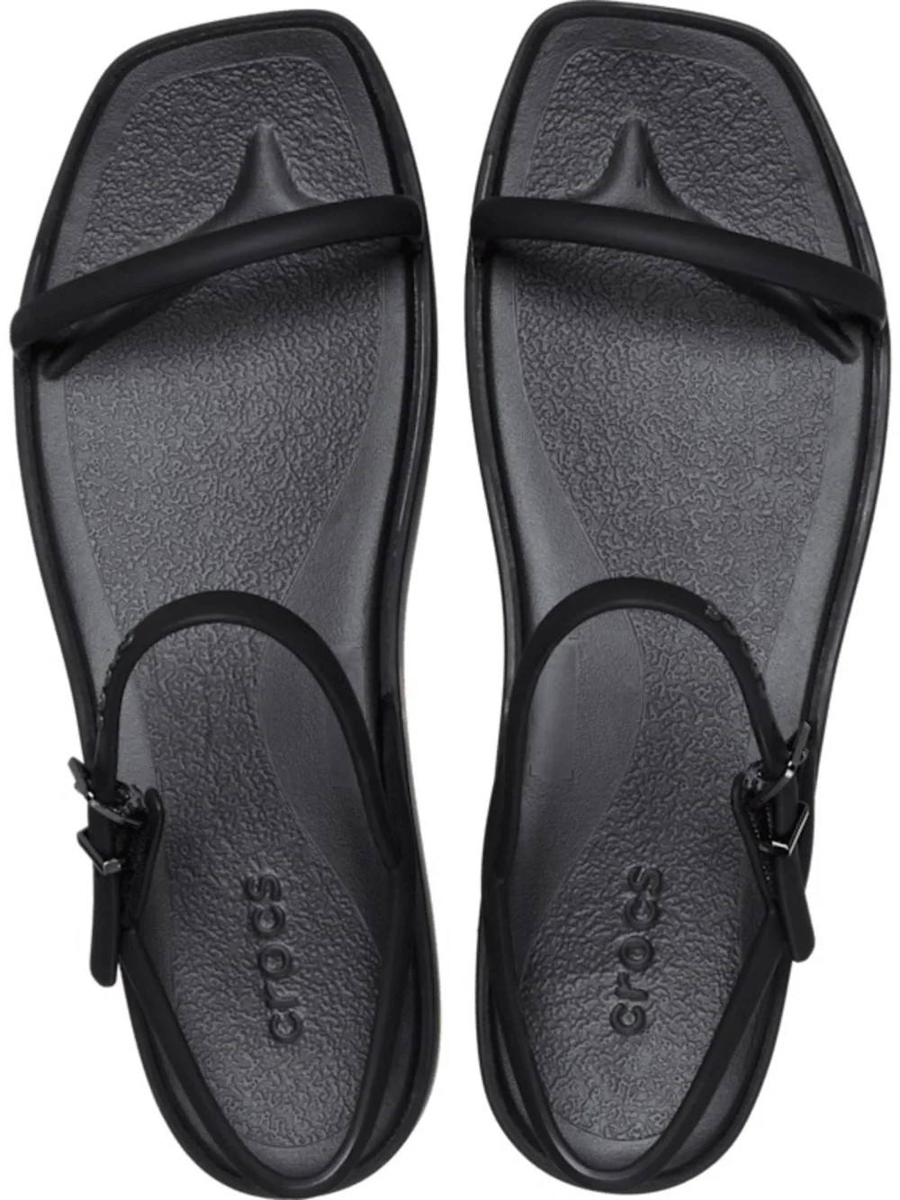 Crocs Miami Platform Y Strap Sandal Black Womens Sz 10 NWT